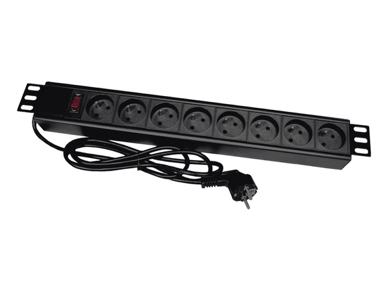 Listwa przeciwprzepięciowa A-LAN PZ081U3M (8 x UTE; 16 A (3680 W); 3m; kolor czarny)