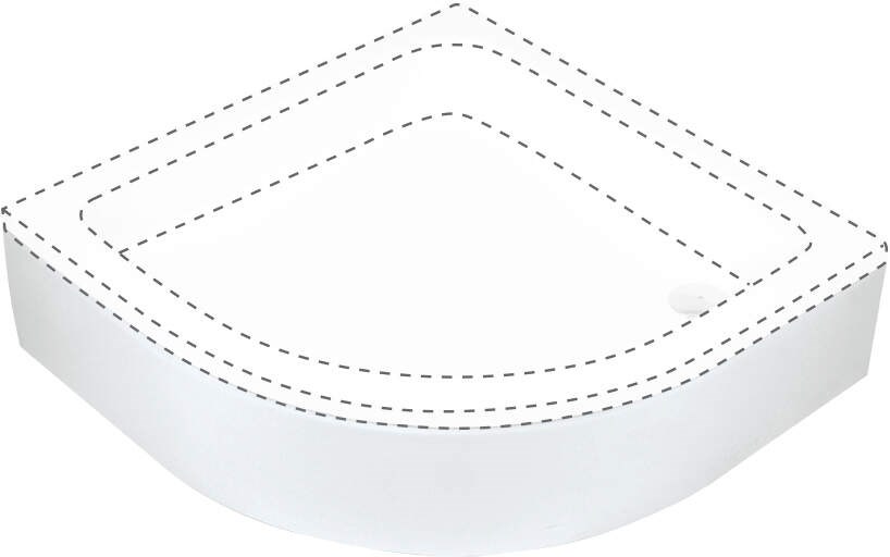 Deante PLUS II Osłona brodzika półokrągła 80 cm