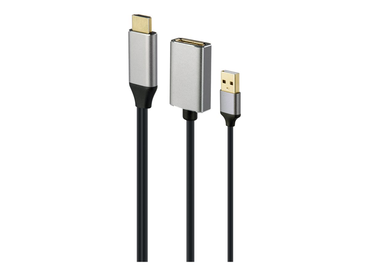 Adapter HDMI do DP 4K 60Hz USB-A powered