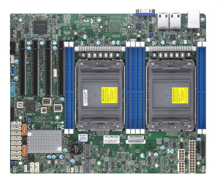 Płyta główna Supermicro X12DPL-I6 ATX 2 gniazda CPU Socket 4189 Intel Xeon Ice Lake Intel i210 AST2600