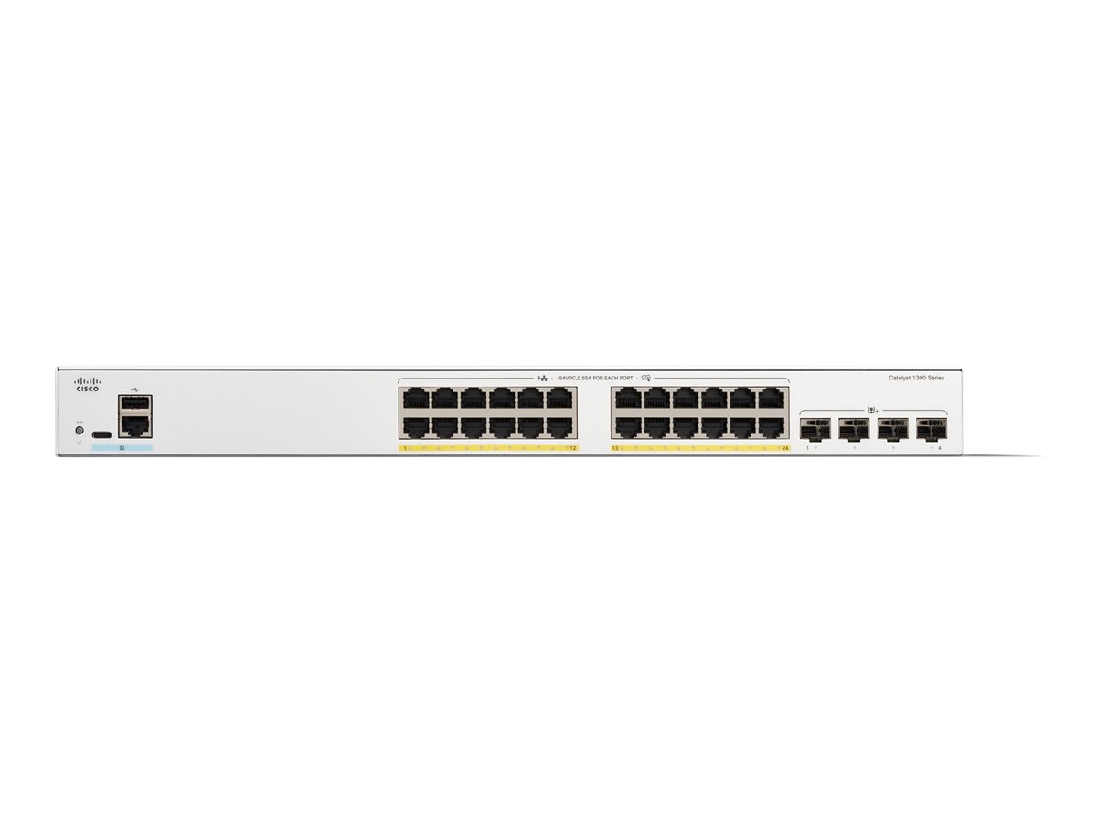 CISCO Catalyst 1300 24-port GE Full PoE 4x10GSFP+ REMANUFACTURED