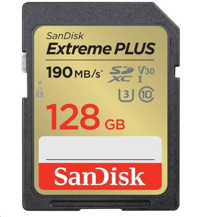 SanDisk Extreme PLUS/SDXC/128GB/UHS-I U3 / Class 10