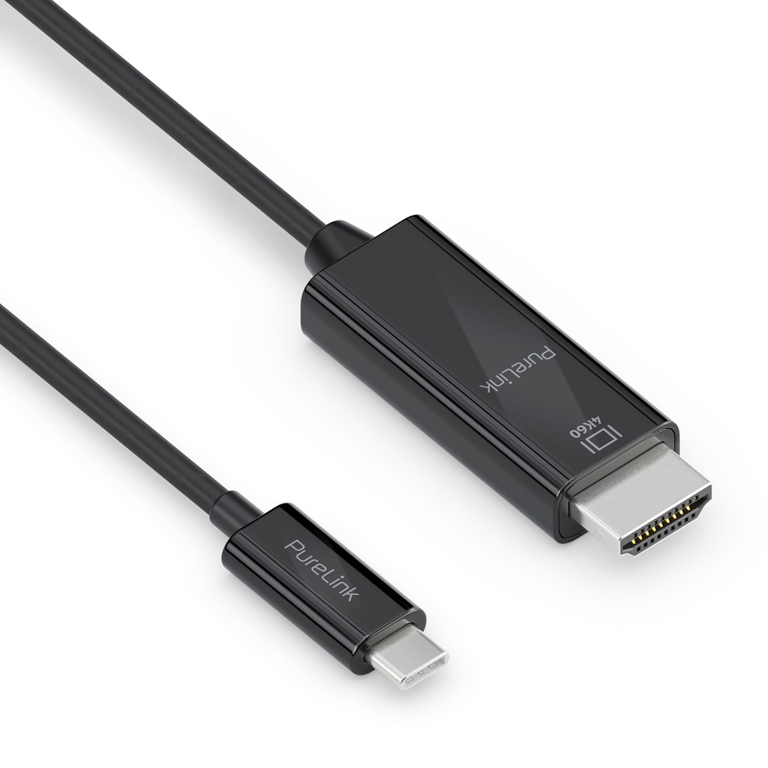 PureLink IS2201-010 adapter kablowy 1 m USB Type-C HDMI Czarny