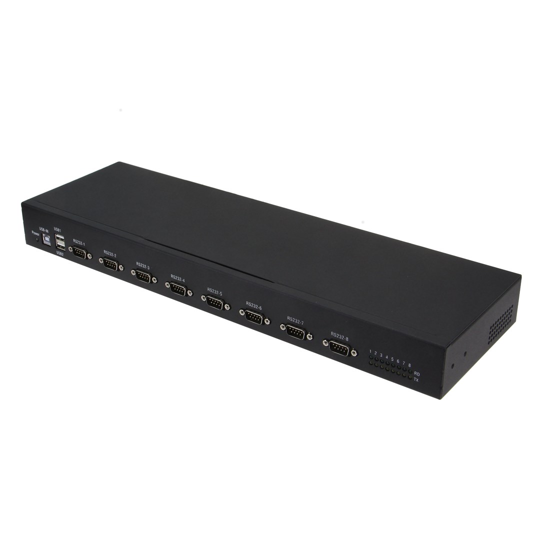 RealPower 284513 konwerter szeregowy/repeater/izolator USB 2.0 RS-232 Czarny