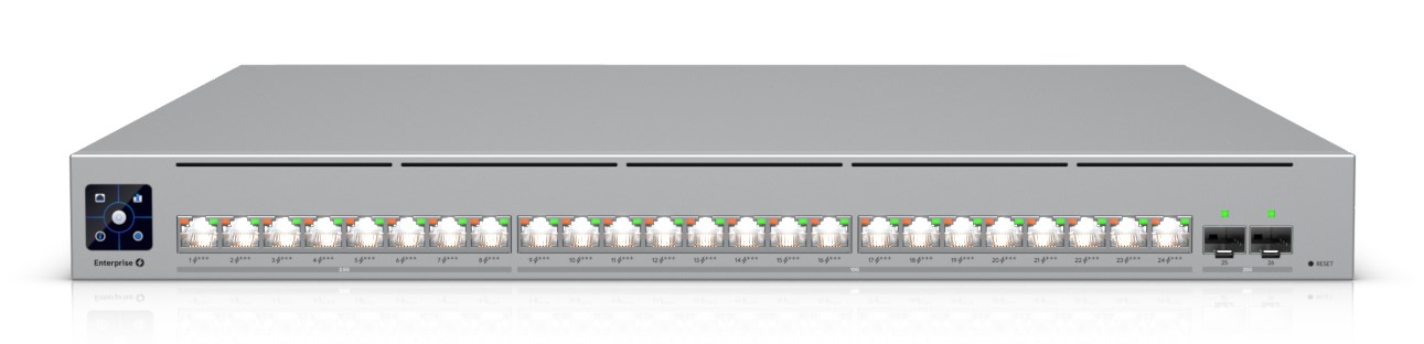 Ubiquiti UniFi ECS-24-POE przełącznik sieciowy Zarządzany L2/L3 10G Ethernet (100/1000/10000) Obsługa PoE 1U Szary