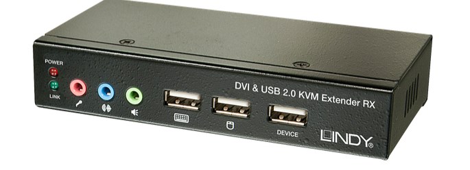 Lindy 39377 przełącznik KVM Czarny