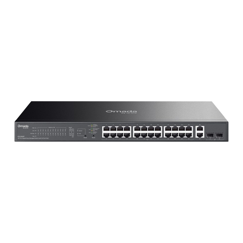 TP-Link ES228GP przełącznik sieciowy Zarządzany L2 Gigabit Ethernet (10/100/1000) Obsługa PoE Czarny