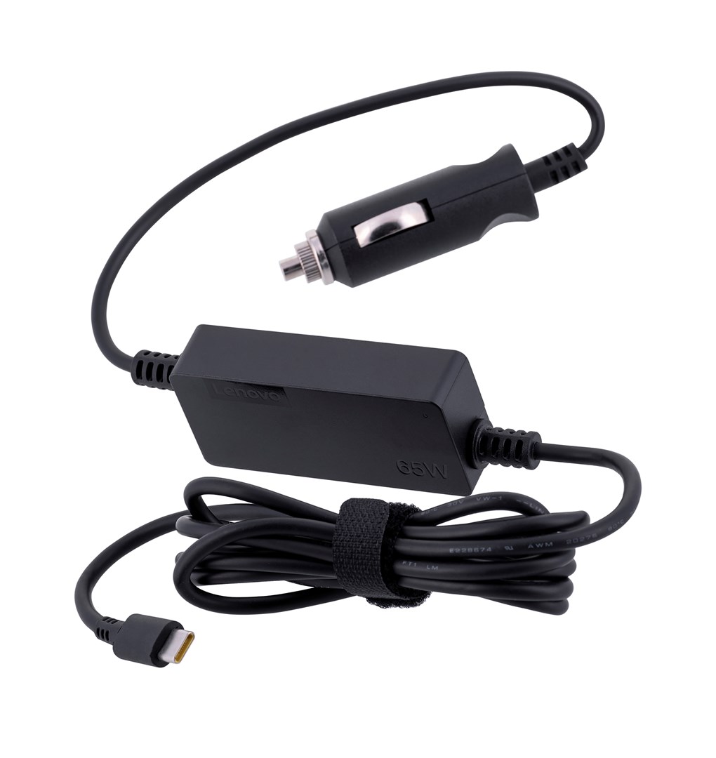 Zasilacz samochodowa Lenovo 65W USB-C DC Travel Adapter 40AK0065WW do notebooka IBM, Lenovo (65W; USB Typ C x USB Typ C)