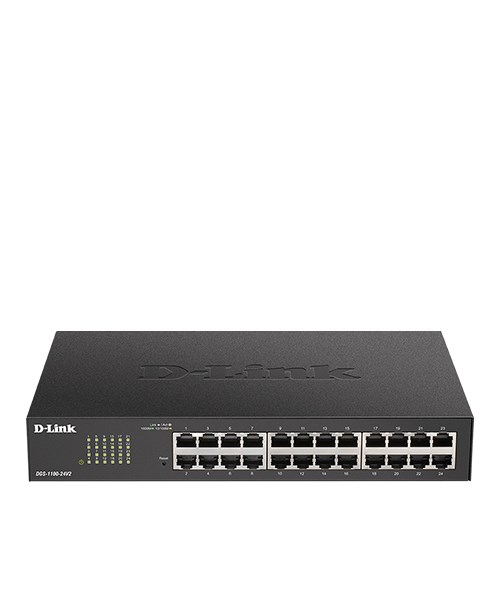 D-Link DGS-1100-24V2 łącza sieciowe Zarządzany L2 Gigabit Ethernet (10/100/1000) 1U Czarny