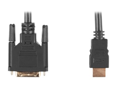 LANBERG CA-HDDV-10CC-0005-BK Lanberg kabel HDMI -> DVI-D(18+1) M/M Single Link, czarny 0,5m