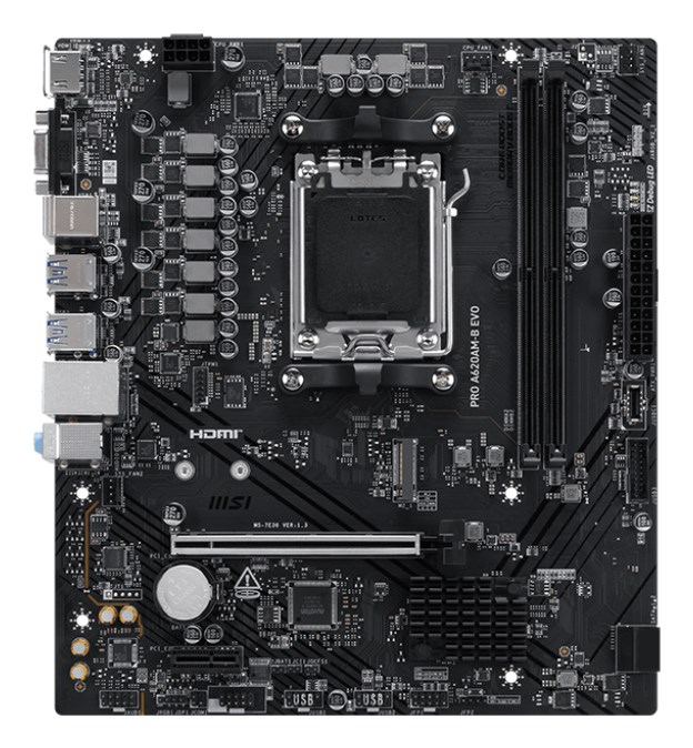 MSI PRO A620AM-B EVO płyta główna AMD A620A Gniazdo AM5 ATX
