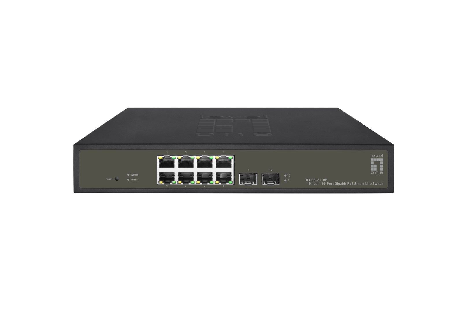 Przełącznik LevelOne Hilbt GB/SL PoE+ 10-portowy 19" 130W 1Gbps