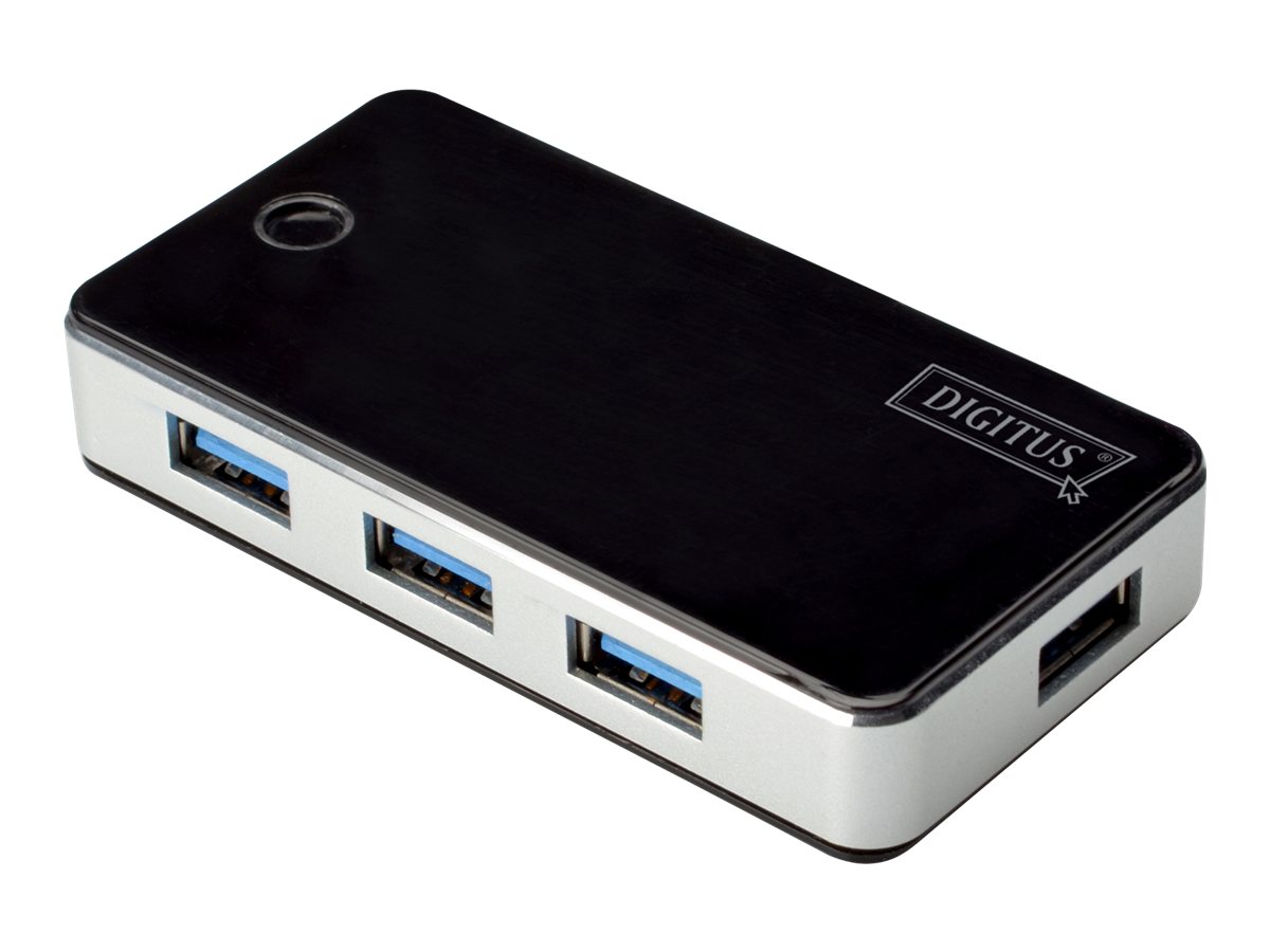 Hub USB 3.0 4-portowy SuperSpeed 5Gbps, czarny