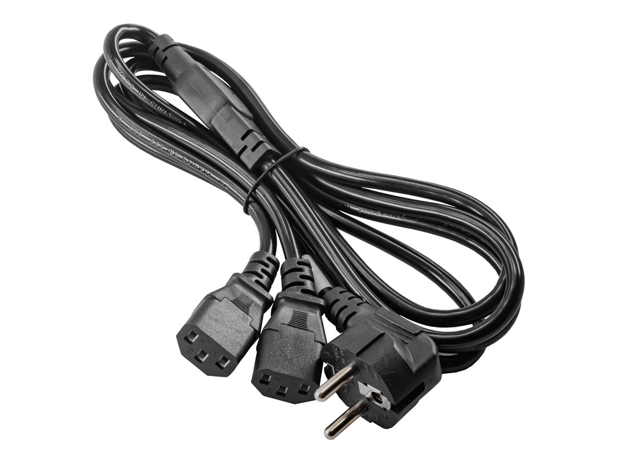 AKYGA Kabel zasilający AK-PC-04A rozdzielacz 2x IEC C13 CEE 7/7 250V/50Hz 1.8m
