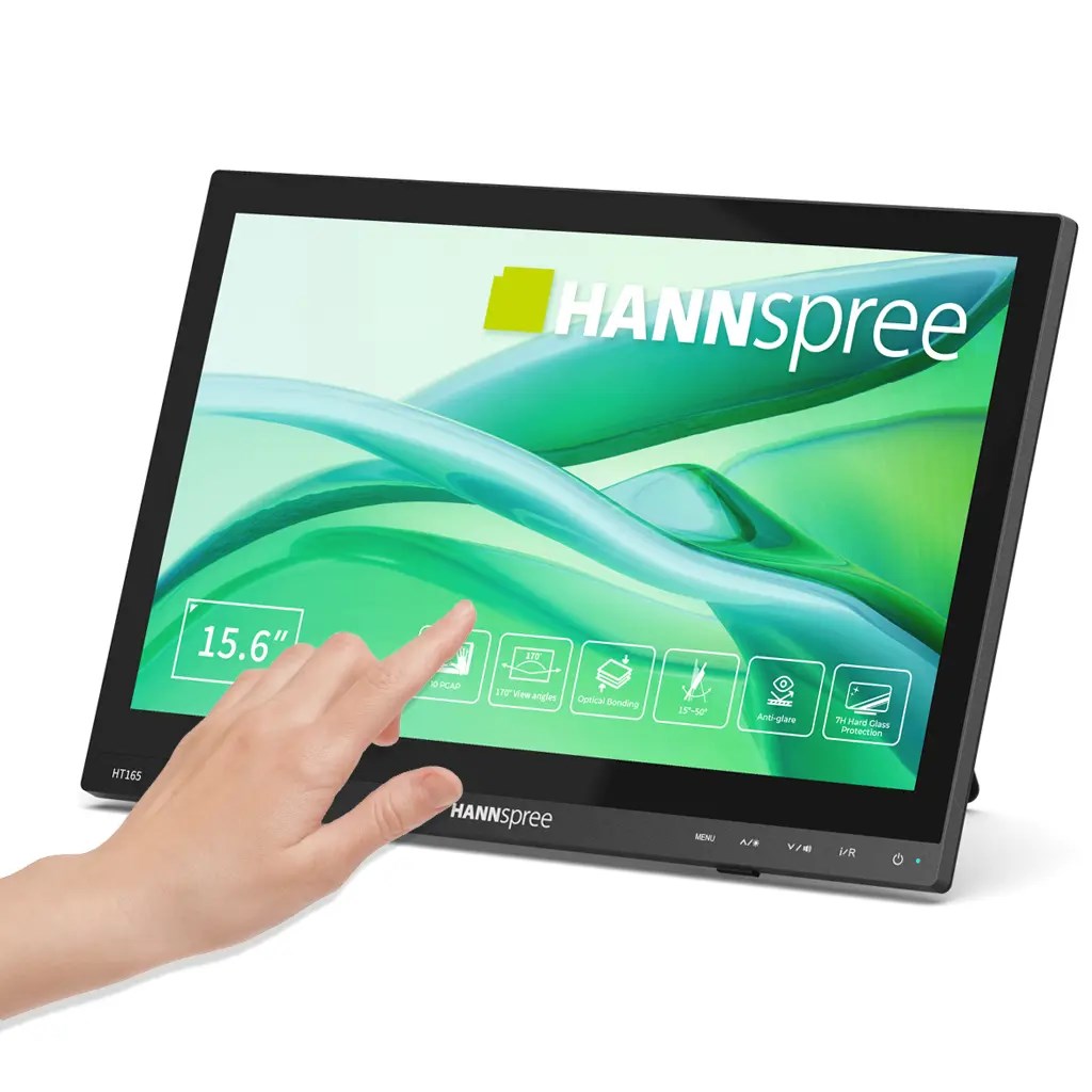 Hannspree HT165HPB monitor komputerowy 39,6 cm (15.6") 1920 x 1080 px Full HD LCD Ekran dotykowy Czarny