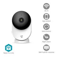Kamera wewnętrzna Nedis Smartlife Wifi, czujnik ruchu, night vision, biały