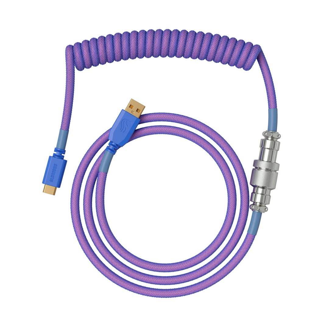 Glorious Gaming GLO-KB-ACC-CBL-COIL-NEB kabel klawiatury/myszy Fioletowy 1,4 m