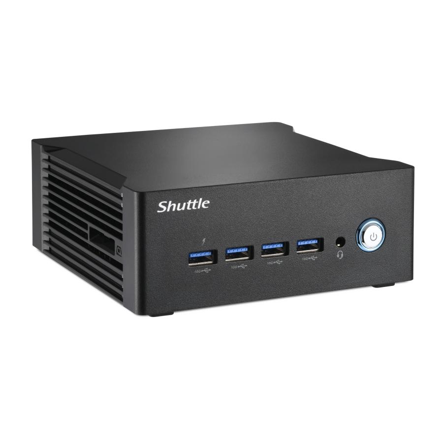 Shuttle Nano PC NA10H Wielkość PC 1L Czarny 8845HS 3,8 GHz