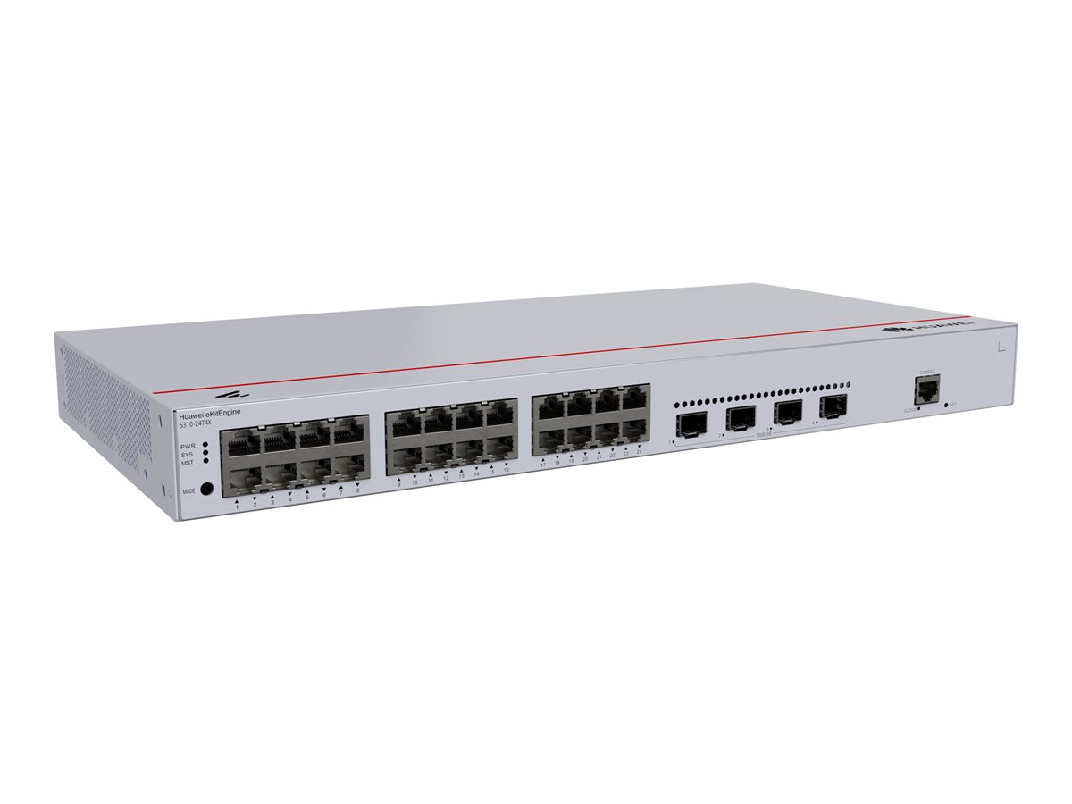 HUAWEI S310-24T4X 24x10/100/1000BASE-T ports 4x10GE SFP+ ports built-in AC power eKit Stock