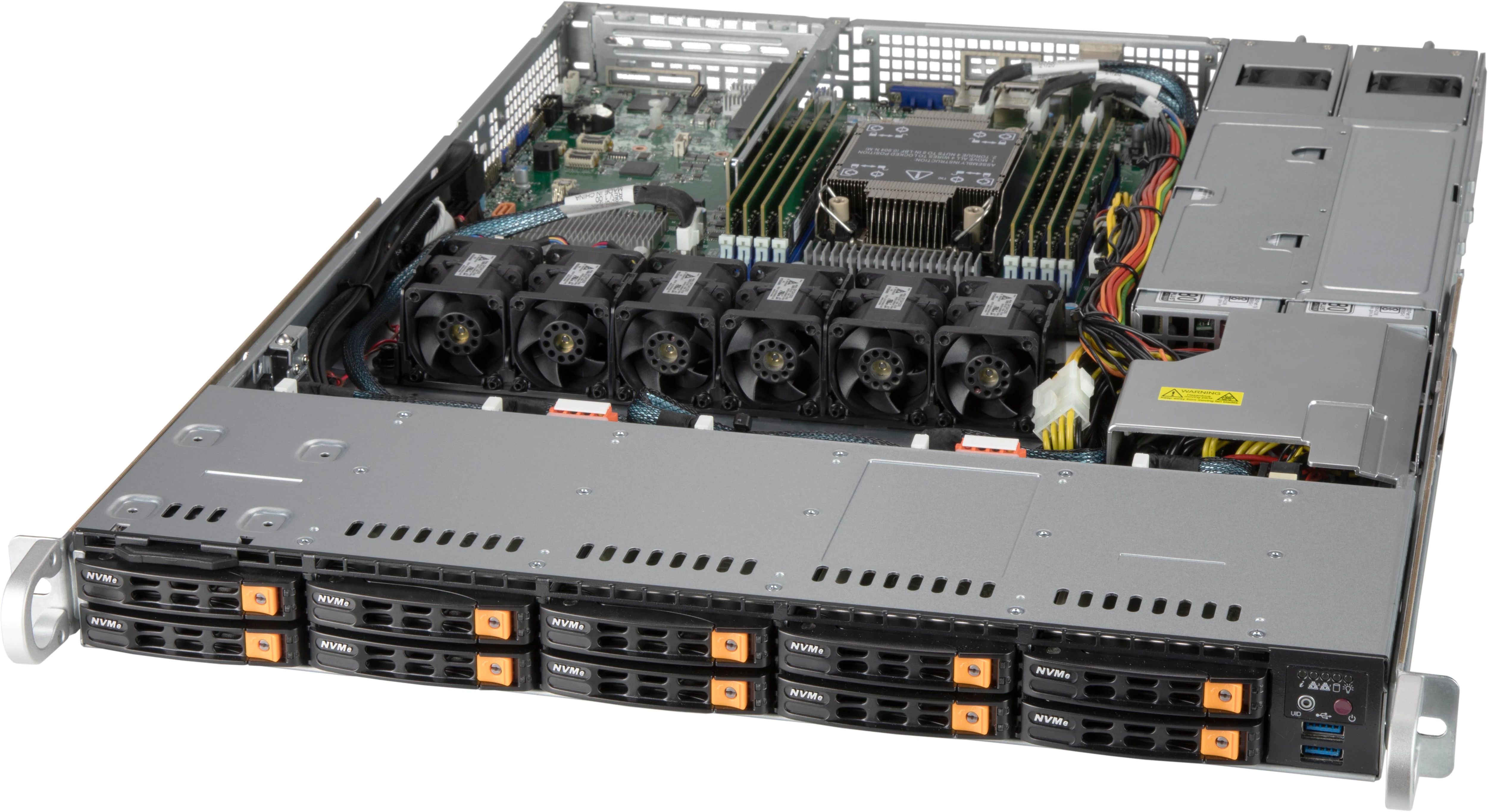 Obudowa Supermicro 116AC10-R860CB-N10 1U Standard W/ 860W, 10 Nvme HDD
