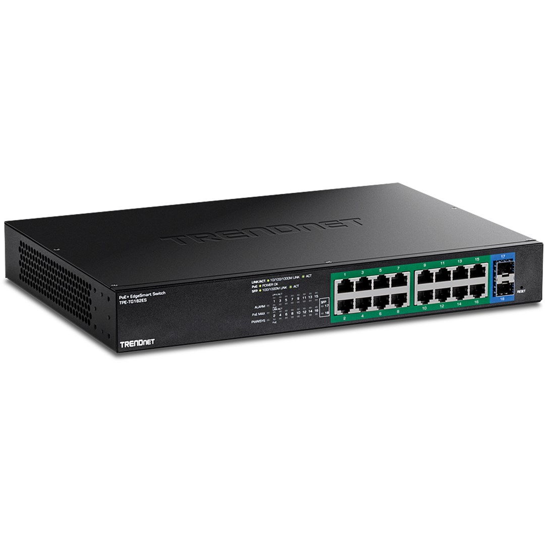 18-portowy gigabitowy przełącznik EdgeSmart PoE+ TRENDnet