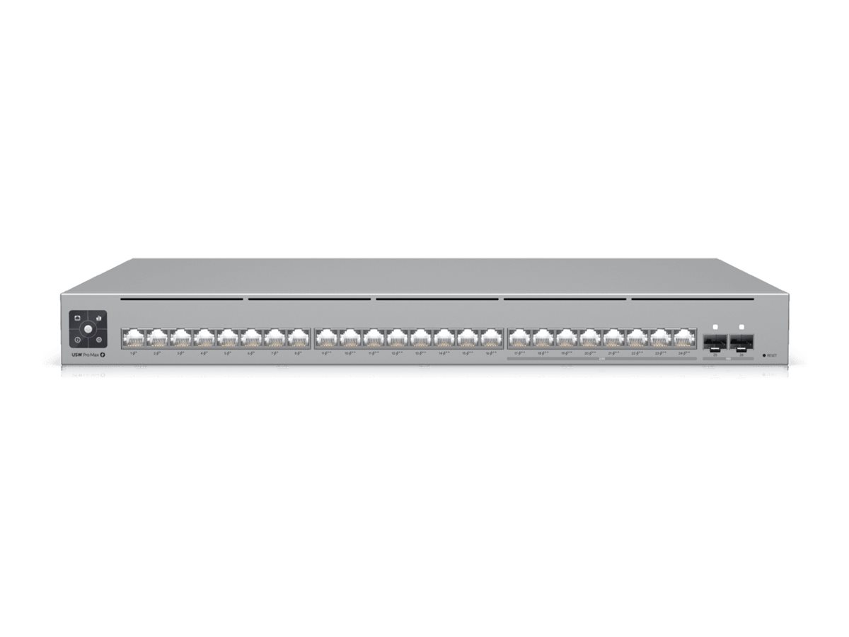 Switch Ubiquiti UniFi Pro Max 24 PoE 26p PoE ( PoE+: 8; PoE++: 16;) Managed Gigabit/Multigigabit/10G (USW-Pro-Max-24-PoE-EU)