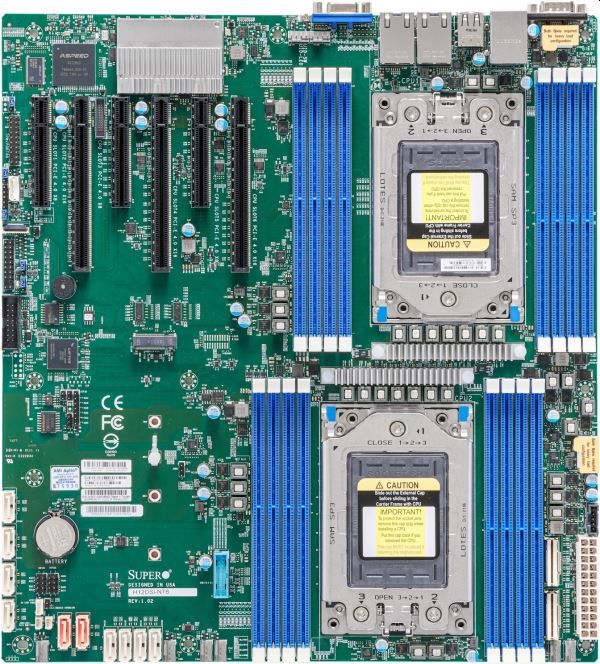 SUPERMICRO H12 AMD DP Rome/Milan platform with socket SP3CPUn SoC 16