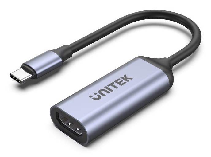 UNITEK V1416B adapter kablowy 0,15 m USB Type-C HDMI Szary