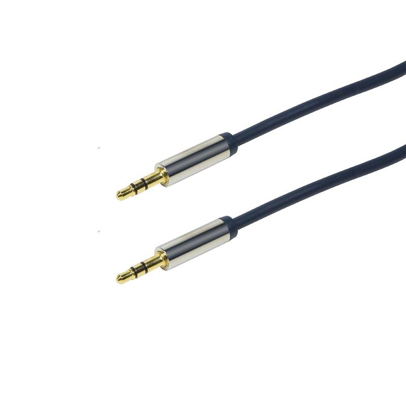 Kabel audio stereo LogiLink CA10030 3,5 mm, M/M, 0,3m, niebieski