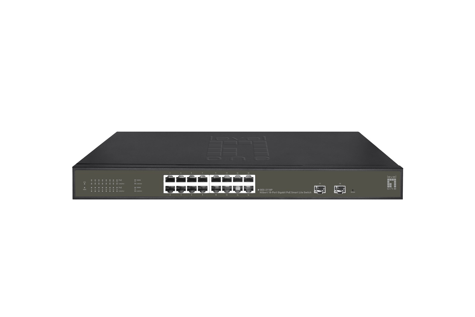 Przełącznik LevelOne Hilbt GB/SL PoE+ 18-portowy 19" 230W 1Gbps