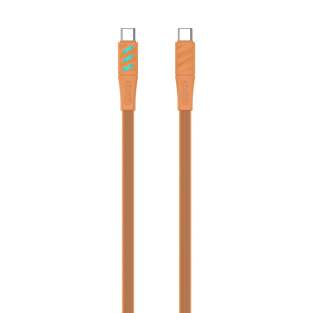 Kabel do ładowania Havit Typ C CB6254 pomarańczowy