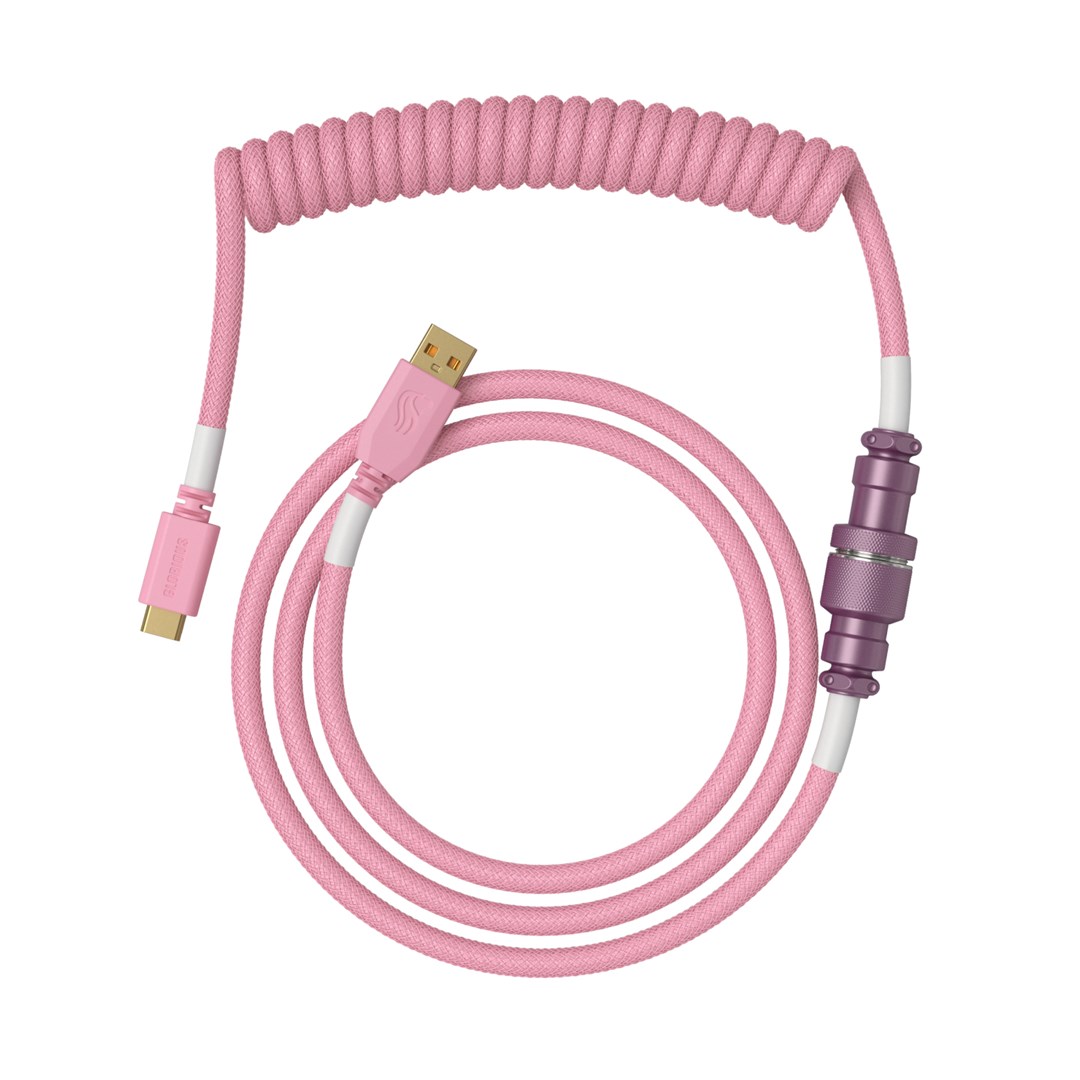 Glorious Gaming GLO-KB-ACC-CBL-COIL-PPNK kabel klawiatury/myszy Różowy 1,4 m