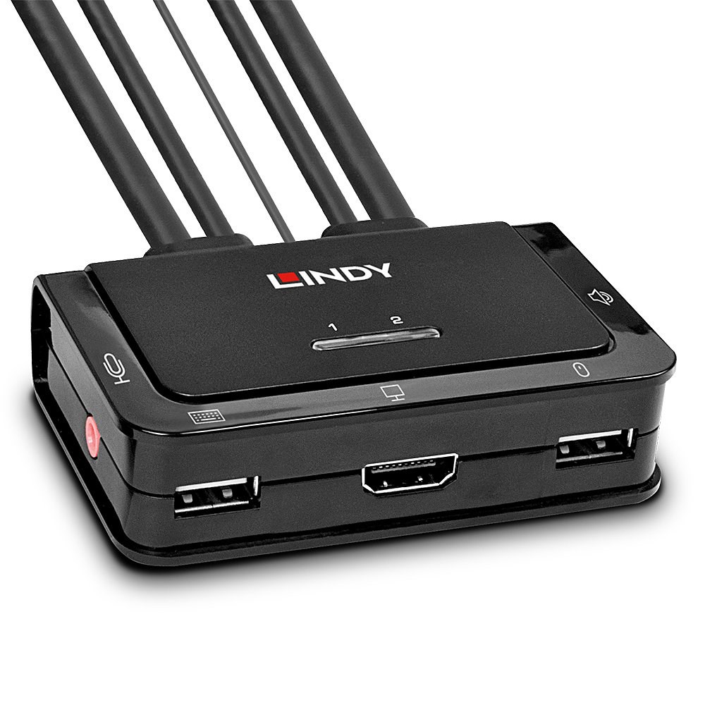Lindy 42340 przełącznik KVM Czarny