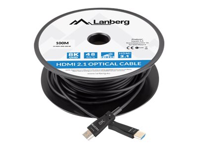 LANBERG KABEL HDMI M/M V2.1 100M 8K OPTYCZNY AOC