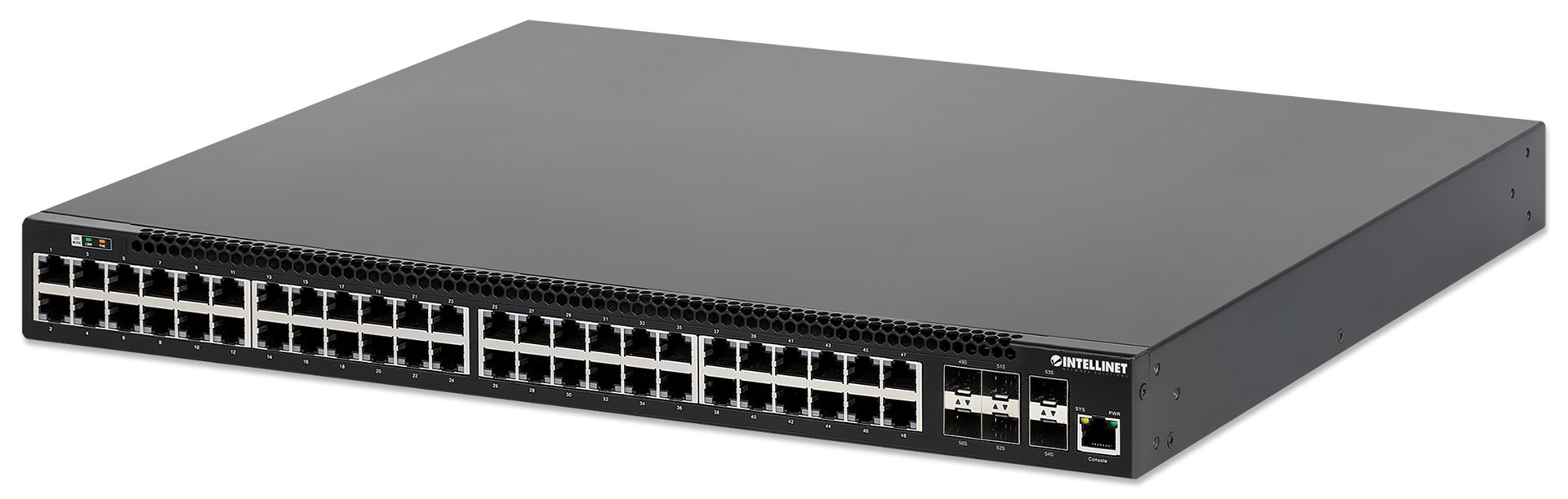 Intellinet 562041 przełącznik sieciowy Zarządzany L3 Gigabit Ethernet (10/100/1000) Obsługa PoE Czarny