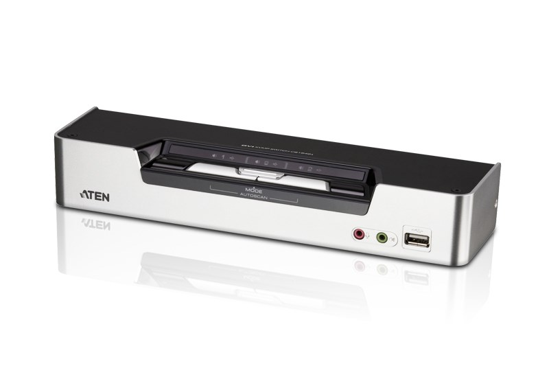 ATEN CS1642A przełącznik KVM Możliwości montowania w stelażu Czarny, Srebrny