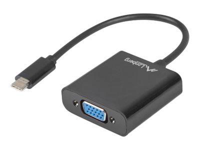 Adapter USB CM - VGA F 15cm czarny