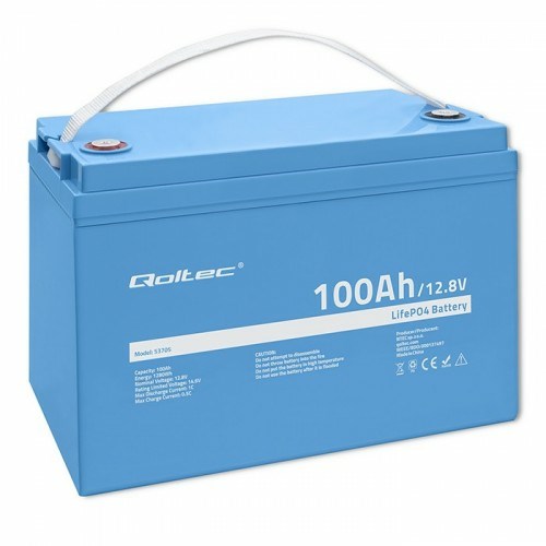 Qoltec 53705 akumulator samochodowy Litowo-żelazowo-fosforanowy (LiFePO4) 100 Ah 12,8 V 100 A Samochód