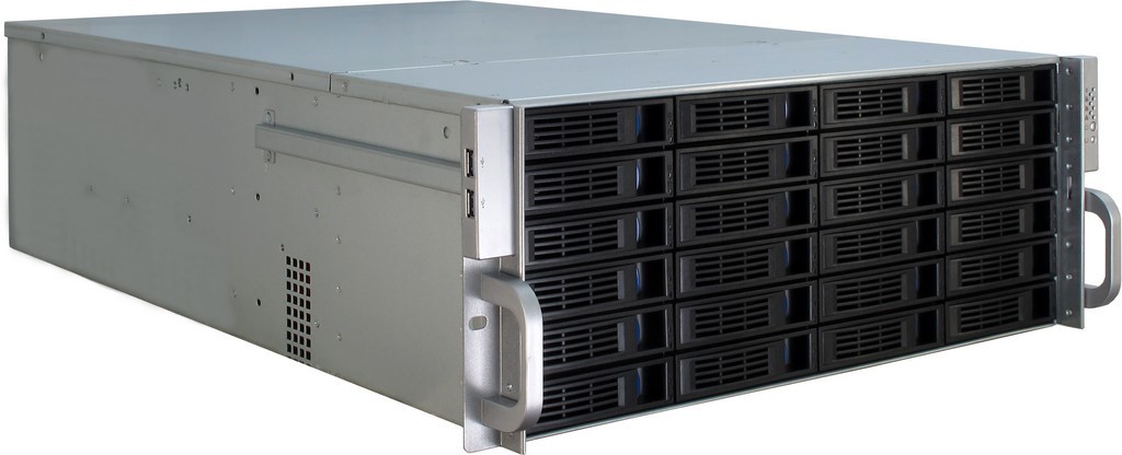 Inter-Tech 4U-4424 Rack Czarny, Srebrny