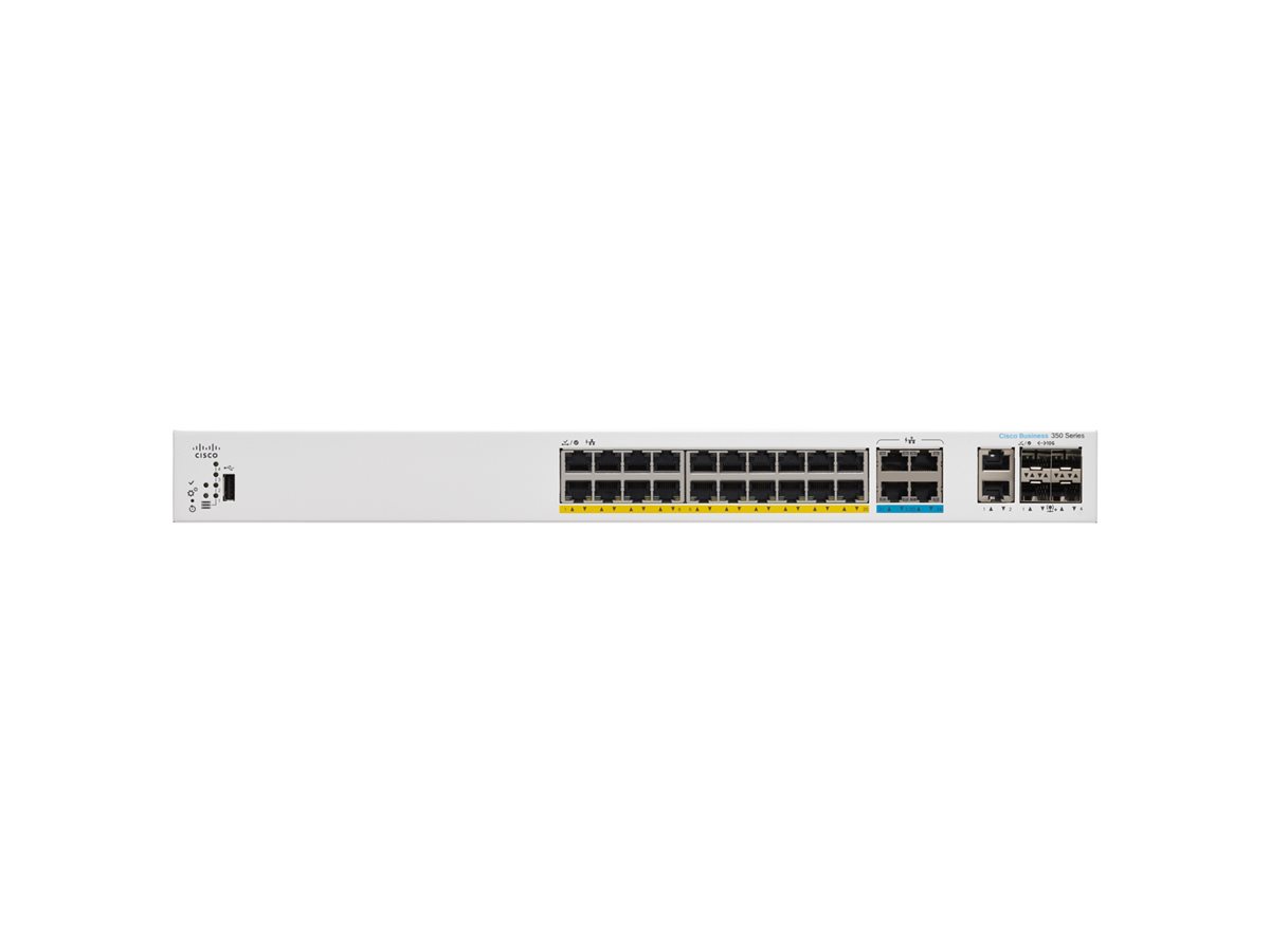 CISCO Catalyst 1300 24-Port Switch / 8-Port 2.5GE + 16-Port 1GE PoE+ with 375W power budget 4 x 10G SFP+ Uplinks