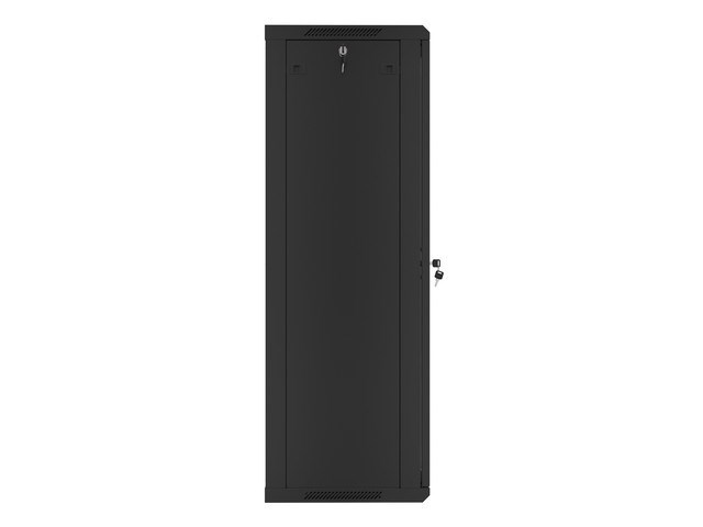 Szafa jednosekcyjna Lanberg WF01-6427-10B (27U; 1300mm / 600mm / 450 mm; wisząca; Szklane; 19''; kolor czarny)