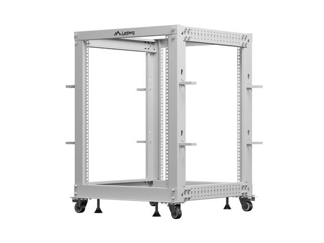 Szafa rack LANBERG 19" 15U 600x600-1100 OR01-6115-S regulowana szara