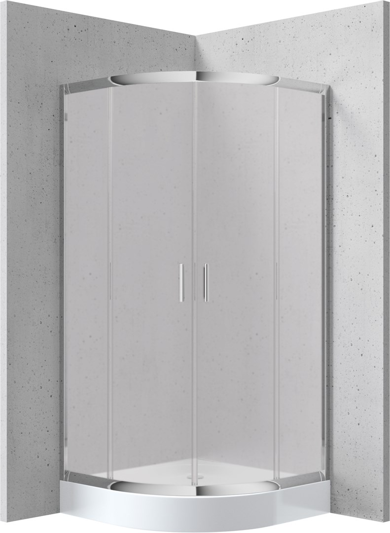 Kabina prysznicowa z brodzikiem półokrągła 90x90 cm