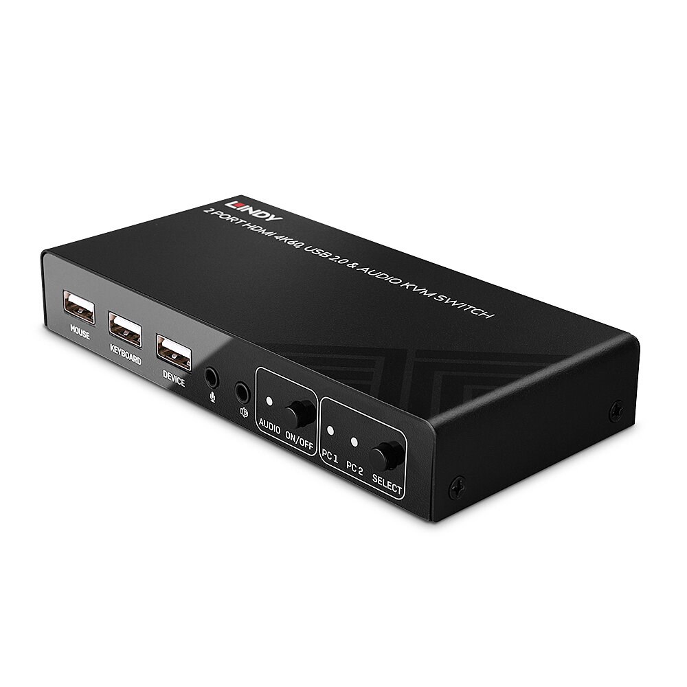 Lindy 32809 przełącznik KVM Czarny
