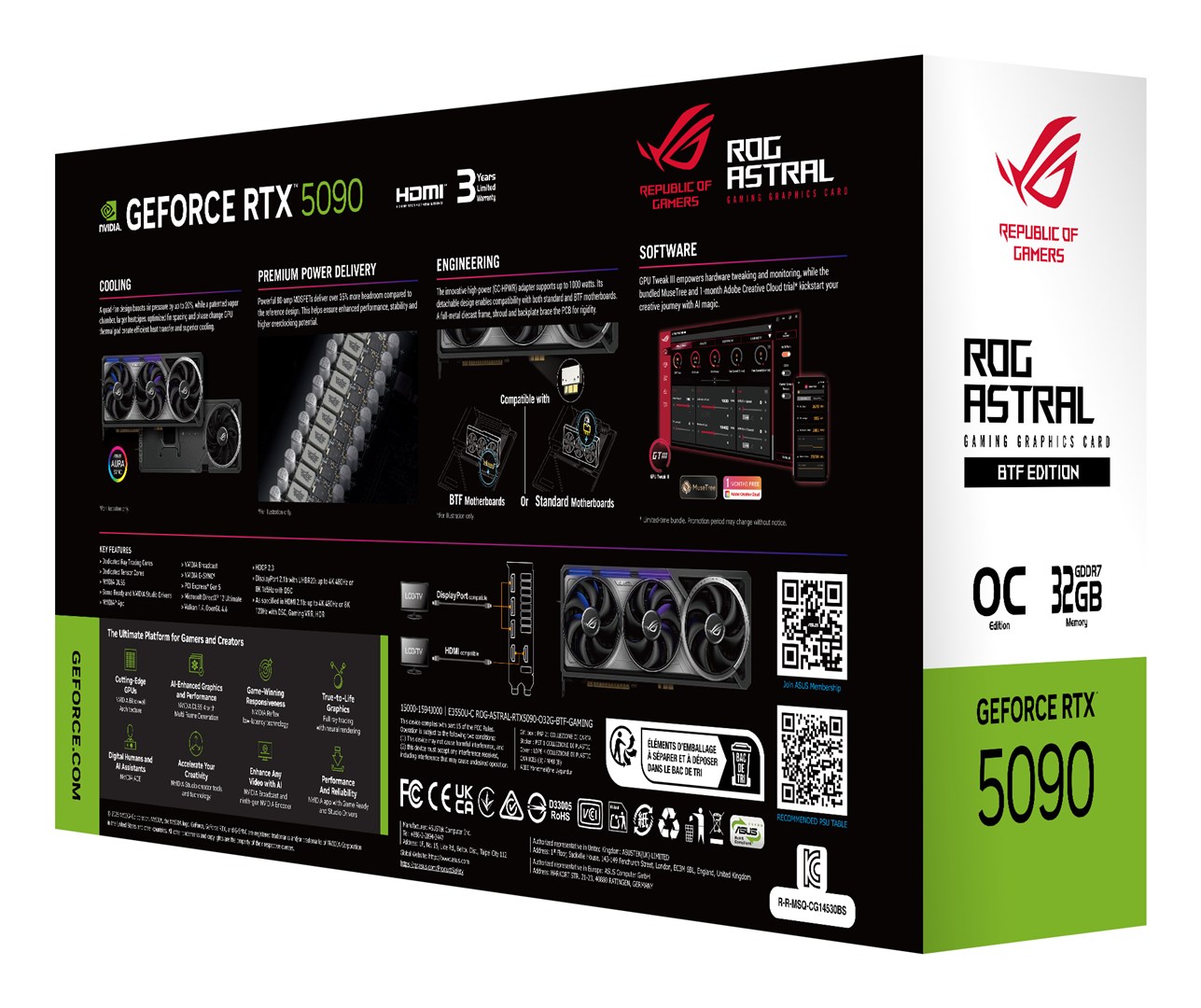 Karta graf. ASUS ROG ASTRAL RTX 5090 32GB OC BTF G.