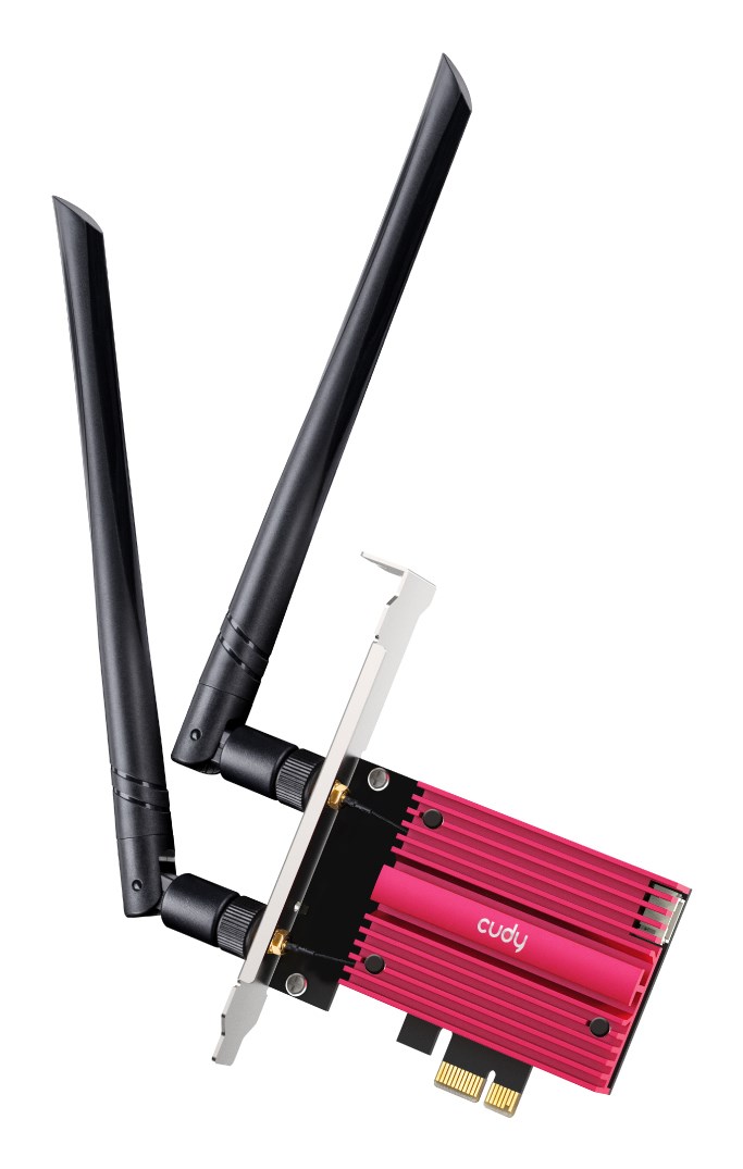 Karta sieciowa CUDY WE3000S AX5400 Wi-Fi 6 + BT 5.2 Intel AX210 Radiator PCIe