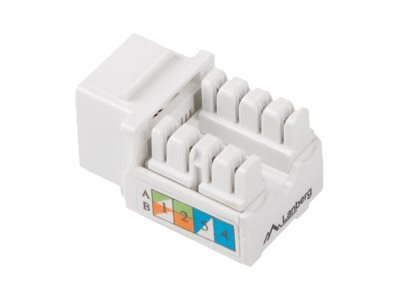 MODUŁ KEYSTONE GNIAZDO RJ45->LSA UTP KAT 5E 90° DO PUSZKI MONTAŻ