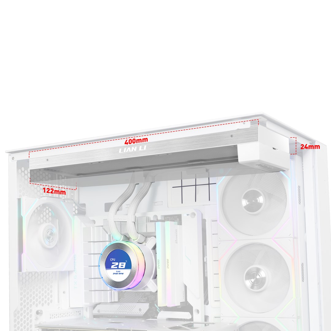 Lian Li GA II Hydroshift II LCD-C 360N Procesor Chłodnica cieczy all-in-one Biały