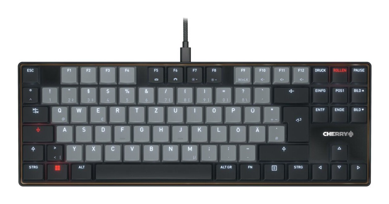 Klawiatura CHERRY TAS KC 500 MX LP Przewodowa, mechaniczna, 2.0 Ivory DE Layout