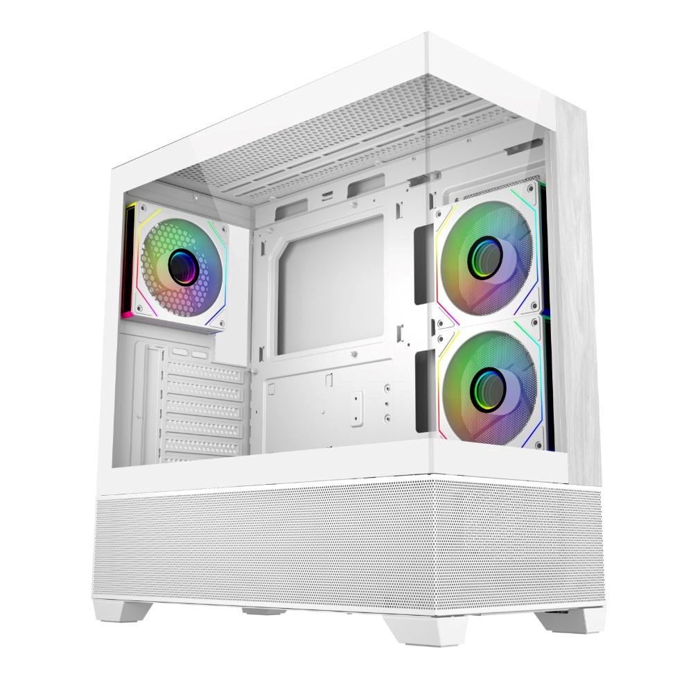 Cooler Master Elite 690 Wood Midi Tower Biały